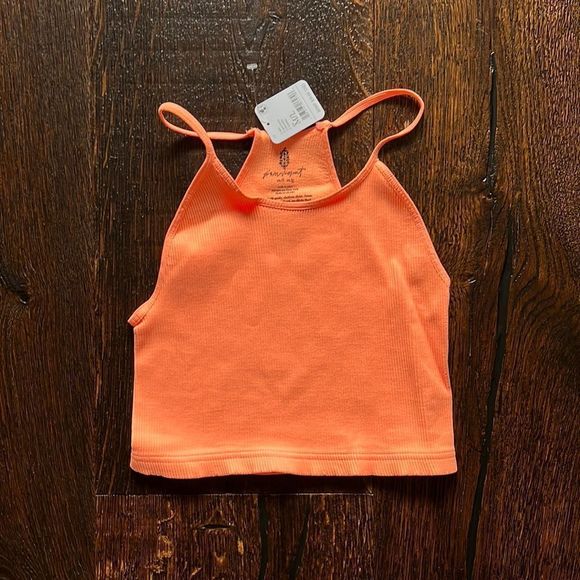 3. FP Movement Happiness Runs Crop Tank - Peach Horizon - M/L - Picture 3 of 9